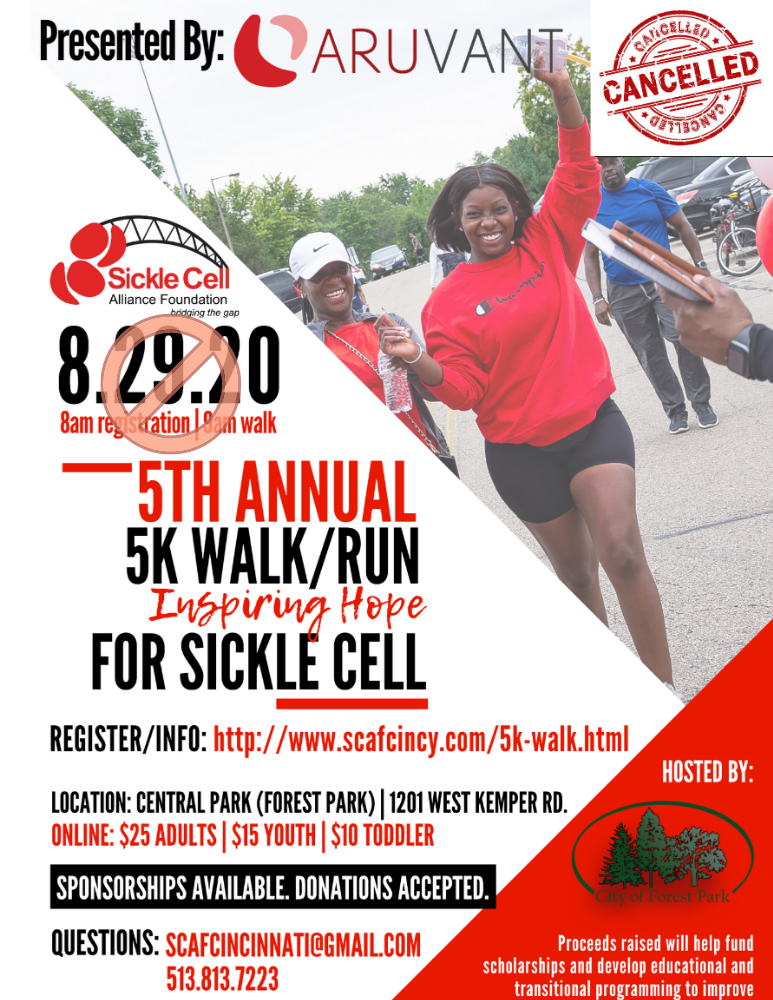 5k Walk/Run Inspiring Hope for Sickle Cell SCAFCINCY